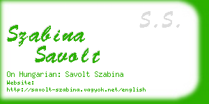 szabina savolt business card